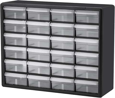 Plastic 24-Drawer Storage Cabinet for Garage and Organization