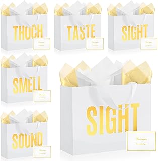 Five Senses Gift Bag with Ribbon Handle and Card