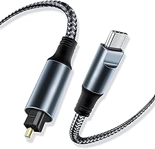 10Ft Braided USB C to Optical Audio Cable