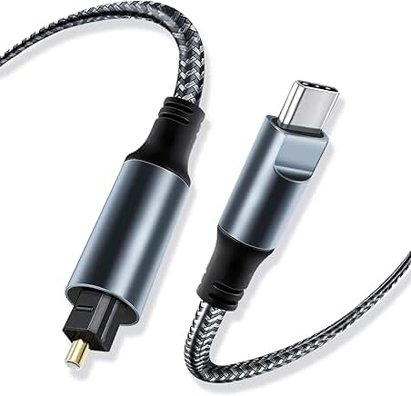 10Ft Braided USB C to Optical Audio Cable