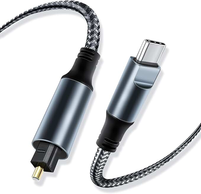 10Ft Braided USB C to Optical Audio Cable