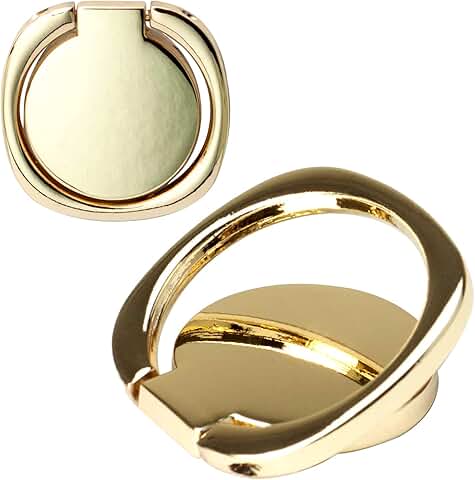 Two Matte Rounded Corners Phone Ring Holders with 360° Rotation