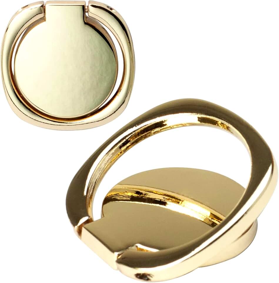 Two Matte Rounded Corners Phone Ring Holders with 360° Rotation