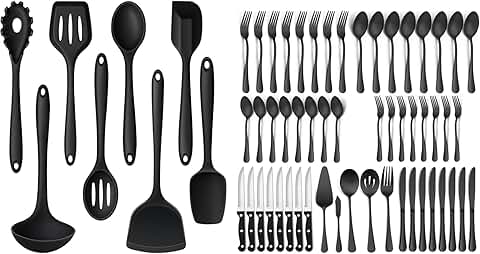 8-Piece Silicone Cooking Utensil Set for Nonstick Cookware