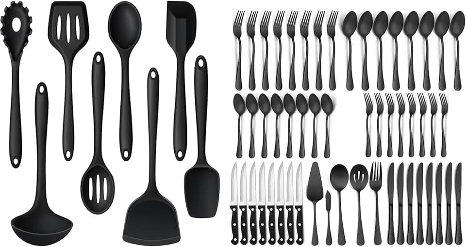 8-Piece Silicone Cooking Utensil Set for Nonstick Cookware