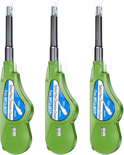 Set of three fiber optic cleaning tools for MPO/MTP connectors