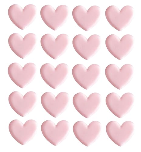 Pink heart-shaped mini binder clips, 20-pack