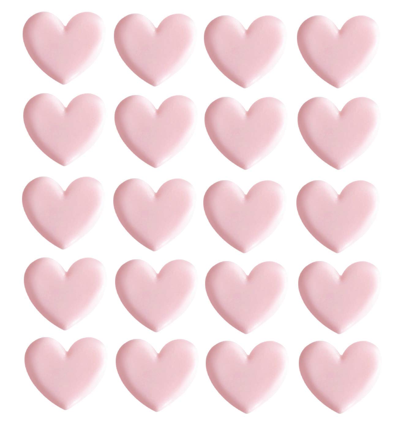Pink heart-shaped mini binder clips, 20-pack