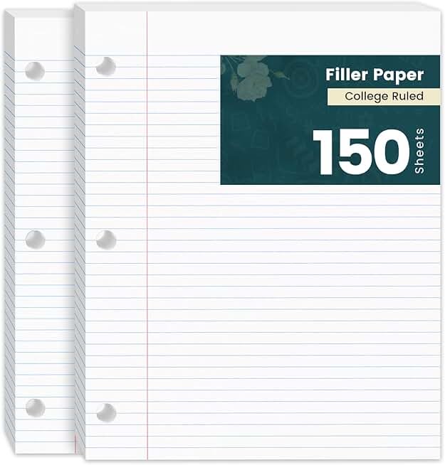 150 Sheets College Ruled Loose Leaf Paper