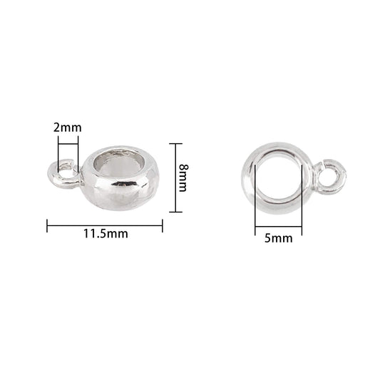 40pcs Multi-Color Bead Bail Links for Jewelry Making