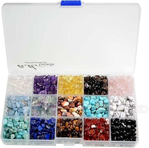 Natural Irregular Gemstone Beads, 5-10mm, 34" Mix Box