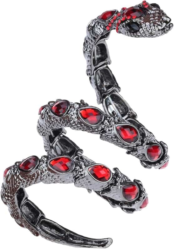 Women's Crystal Snake Bracelet Fits 6.5-8 Inches