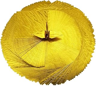 Gold cloud pattern origami paper, 3x3 inches, 100 sheets