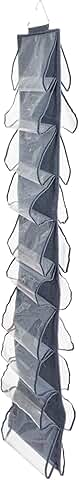 Over-the-Door Cotton and Plastic Shoe Organizer with 20 Pockets