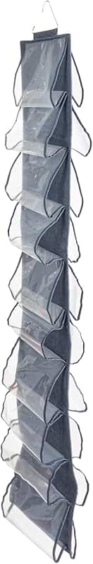 Over-the-Door Cotton and Plastic Shoe Organizer with 20 Pockets