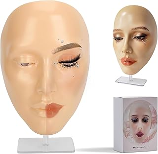 5D Silicone Makeup Practice Face for Beginners