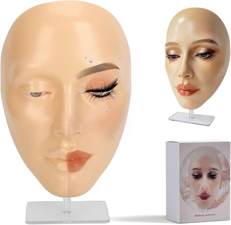 5D Silicone Makeup Practice Face for Beginners