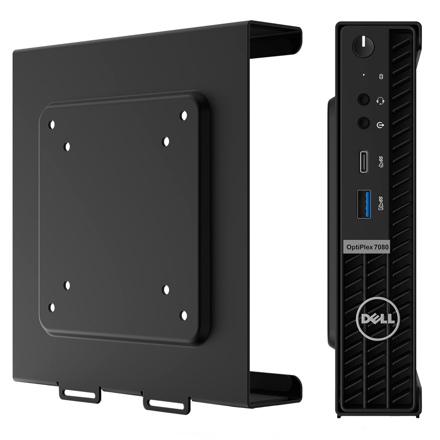 Mount Compatible with Dell OptiPlex Micro Form Factor Case, VESA, Under Desk and Wall Mount Fits MFF 3040, 3046, 3050, 3060, 3070, 3080, 5050, 5060, 5070, 7040, 7050, 7060, 7070, and More