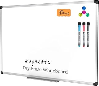 Magnetic Double-Sided Whiteboard, 36x24 Inches