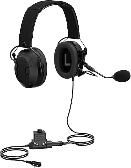 Noise Cancelling Walkie Talkie Earmuff Headset