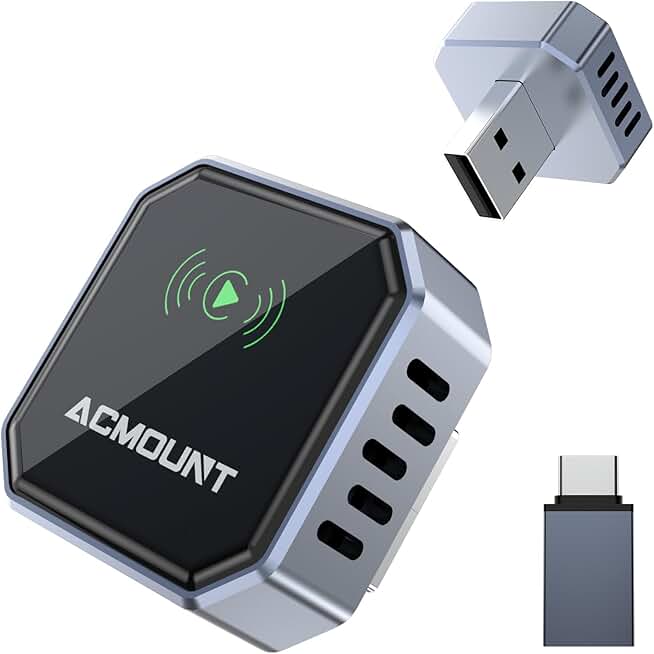 Wireless CarPlay & Android Auto Adapter, Fast Auto-Connect