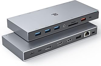 15-in-1 4K Triple Display Dock with Charging and Data Transfer