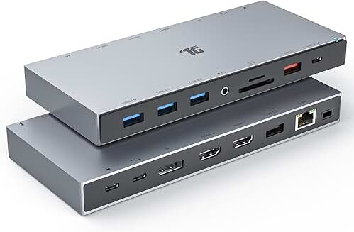 15-in-1 4K Triple Display Dock with Charging and Data Transfer