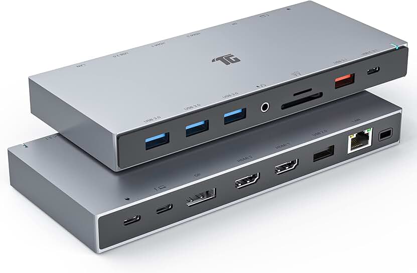 15-in-1 4K Triple Display Dock with Charging and Data Transfer