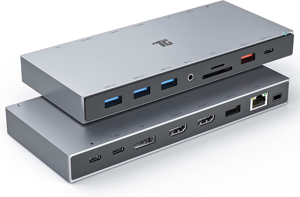 15-in-1 4K Triple Display Dock with Charging and Data Transfer