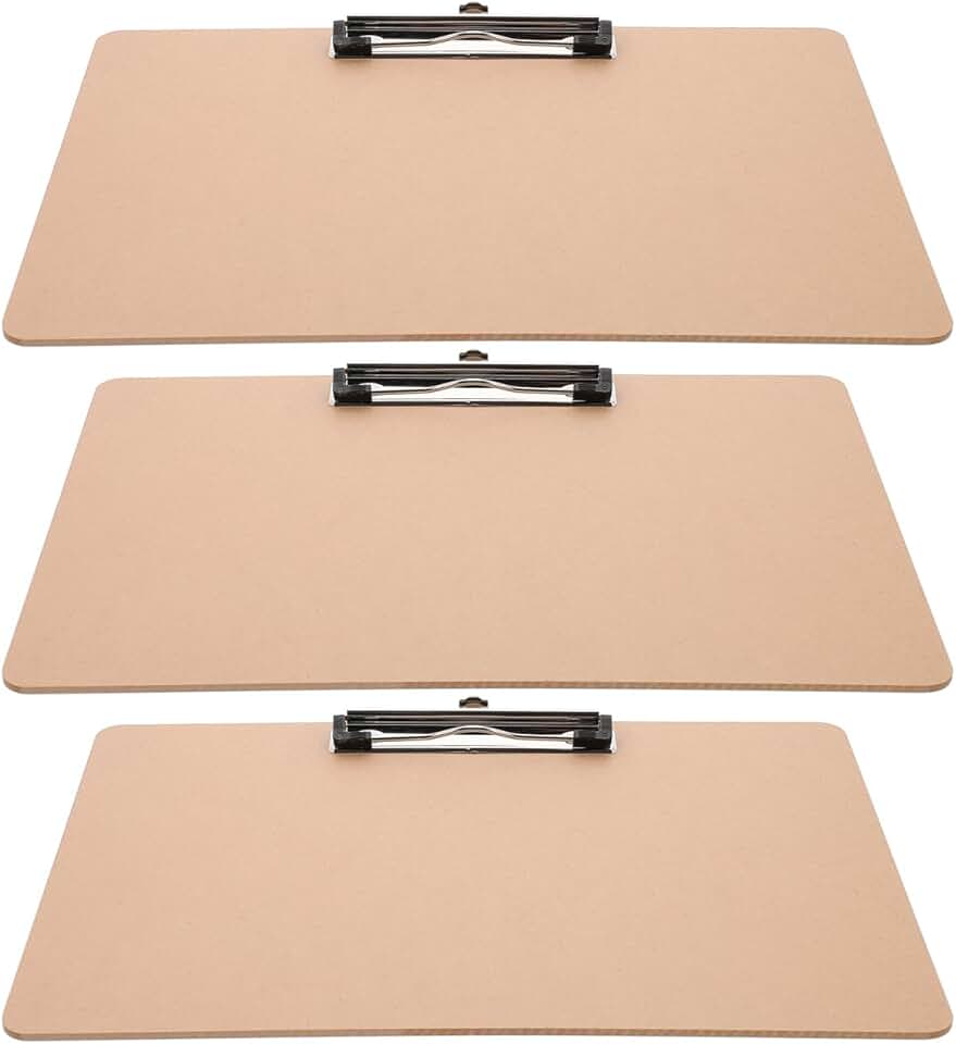 3-Pack Portable Clipboard for Office and School