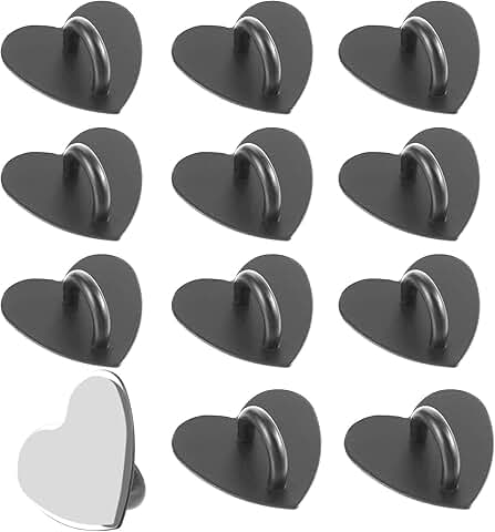 12-Pack Heart-Shaped Phone Holder and Ring