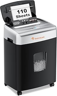 Heavy Duty Micro Cut Paper Shredder with 110-Sheet Autofeed