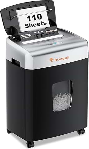 Heavy Duty Micro Cut Paper Shredder with 110-Sheet Autofeed
