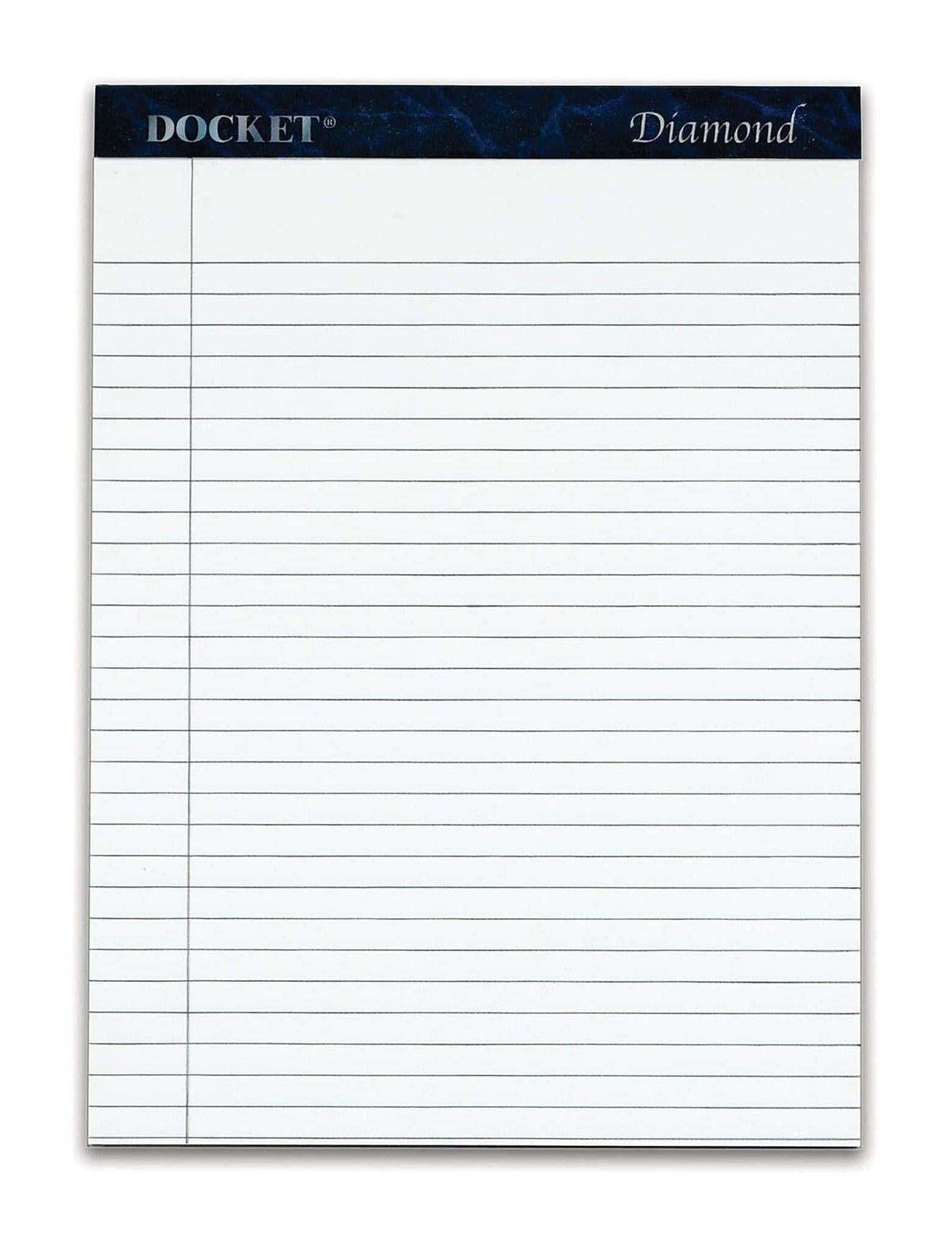 Recycled White Legal Wide Rule Notebook, 50 Sheets