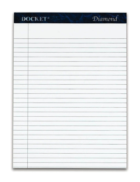 Recycled White Legal Wide Rule Notebook, 50 Sheets