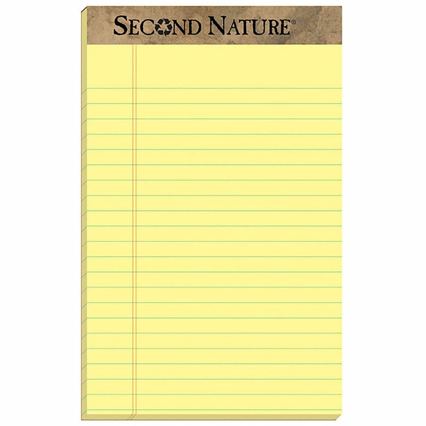 Recycled Legal Pads, 5 x 8, Canary, 50 Sheets, Pack of 12