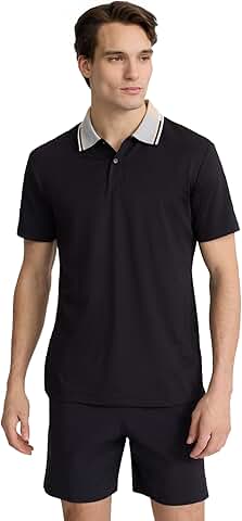 Men's Short Sleeve Color-Block Polo
