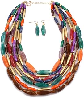 Handmade Ethnic Jewelry Set with Necklace and Earrings