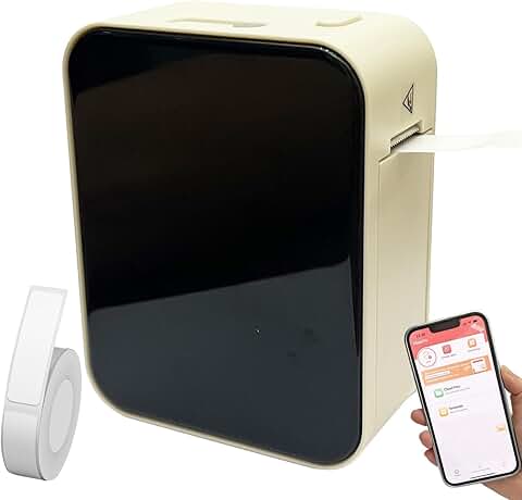Portable Bluetooth Label Maker with App and Waterproof Label