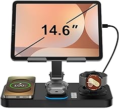 30W Wireless Charger with Clock and Light