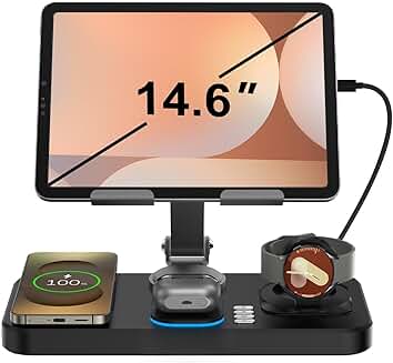 30W Wireless Charger with Clock and Light
