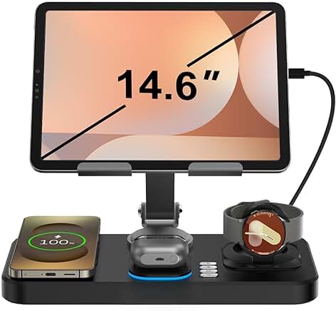 30W Wireless Charger with Clock and Light