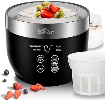 Automatic Yogurt Maker with Strainer and Timer