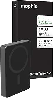 Slim 10,000mAh Wireless Power Bank with Fast Charging
