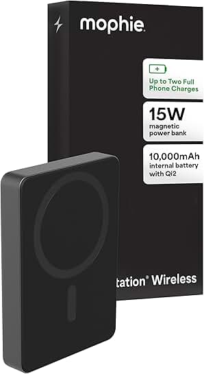 Slim 10,000mAh Wireless Power Bank with Fast Charging