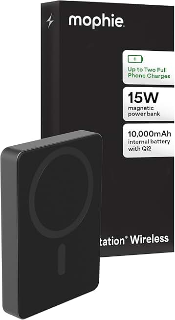 Slim 10,000mAh Wireless Power Bank with Fast Charging