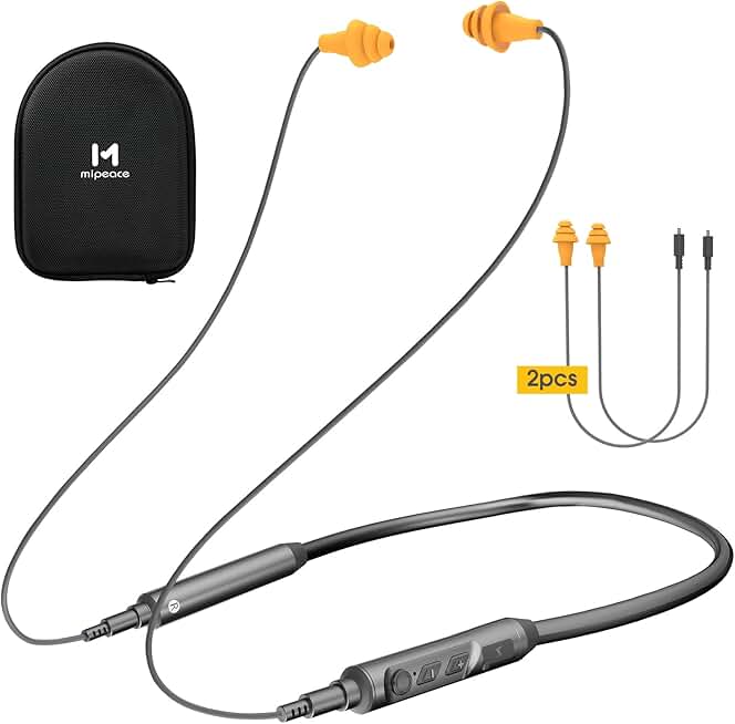 Wireless neckband ear protection with noise reduction