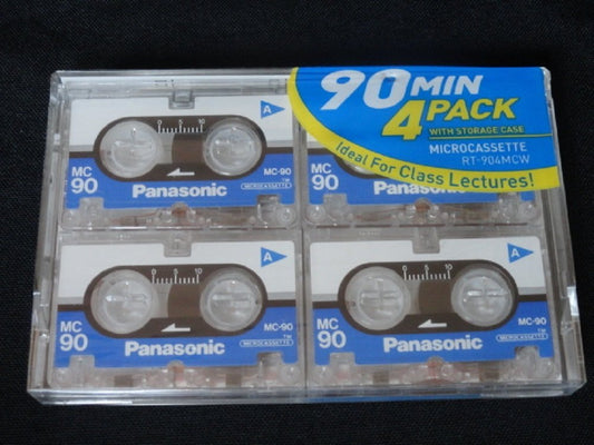 4x4 Packs MC90 - 90 Minute Micro Mini Cassette Tapes.