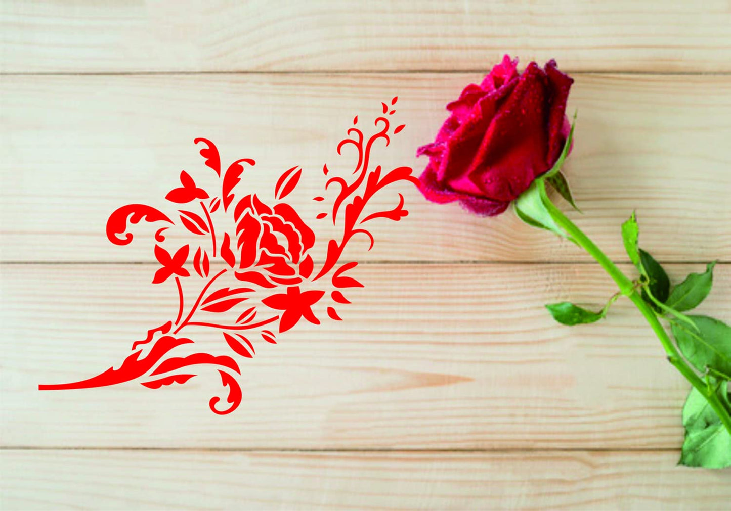 24 Pieces Flower Leaf Stencil Kit 8x6inch for Painting