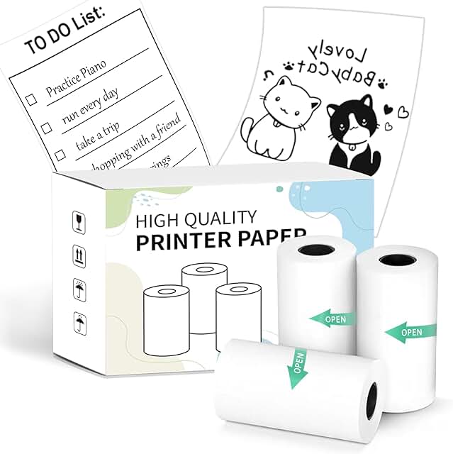 Self-Adhesive Thermal Paper Rolls, 57mm x 2.8m, 3 Rolls